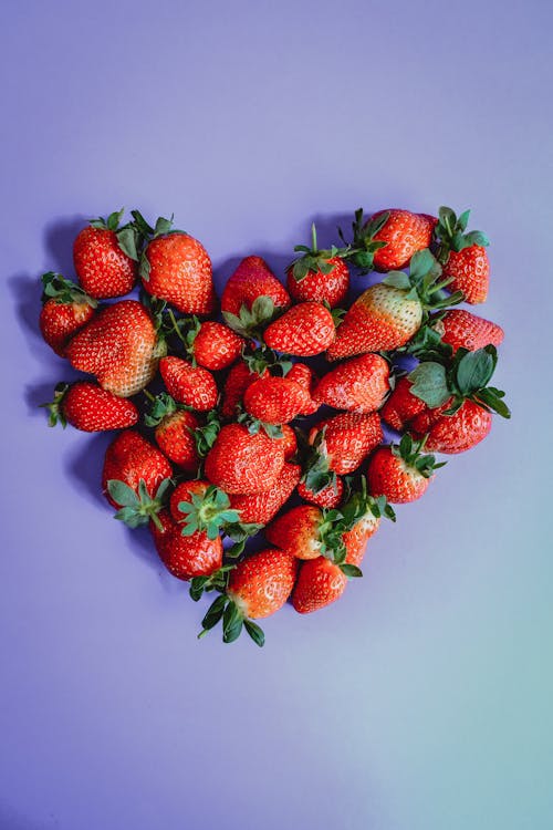 Heart Shape of Strawberries