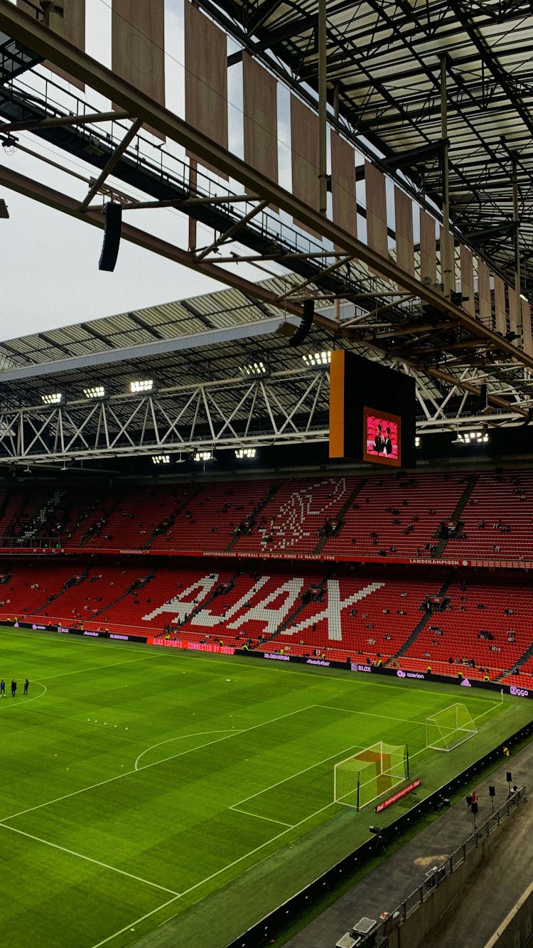 Field And Seats Of A Football Stadium