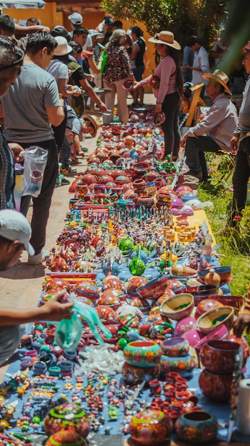 Selection of Colorful Accessories at Bazaar