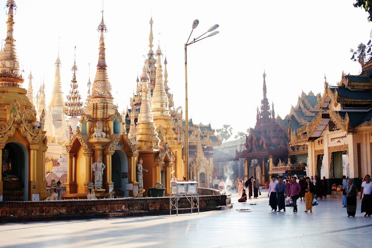 Shwedagon Pagoda In Myanmar