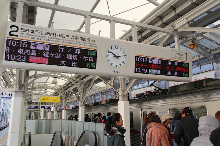 People On Platform Near Train