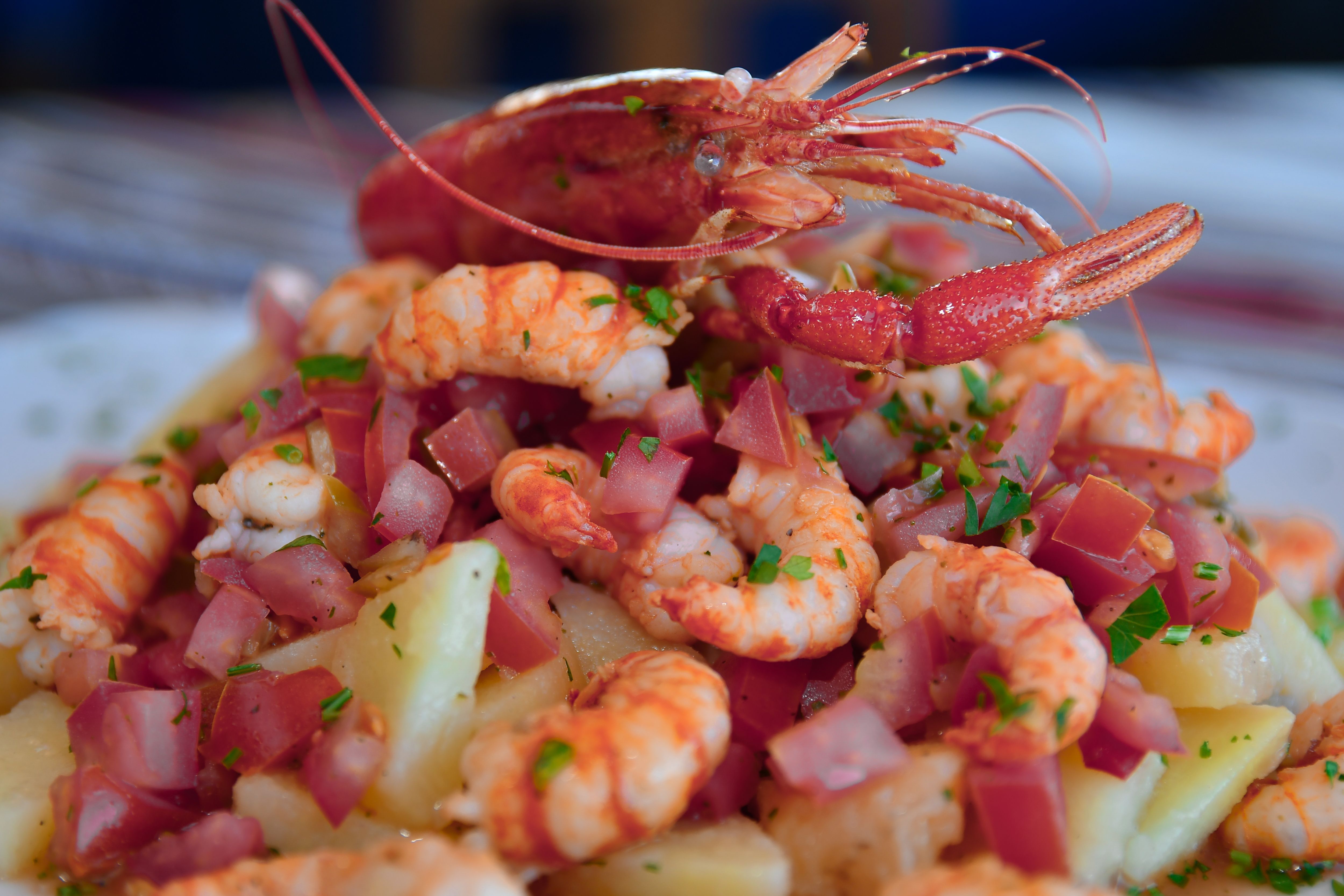 Garlic-Butter Shrimp with Citrus Salsa