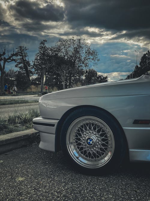 Wheel of Silver BMW