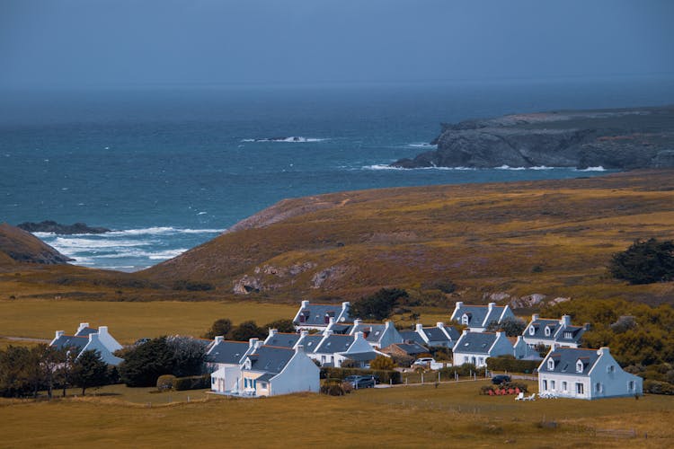 Houses On The Belle Isle, Brittany, France 