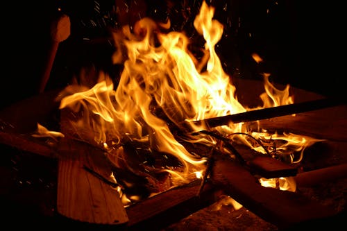 Close-up of a Bonfire 