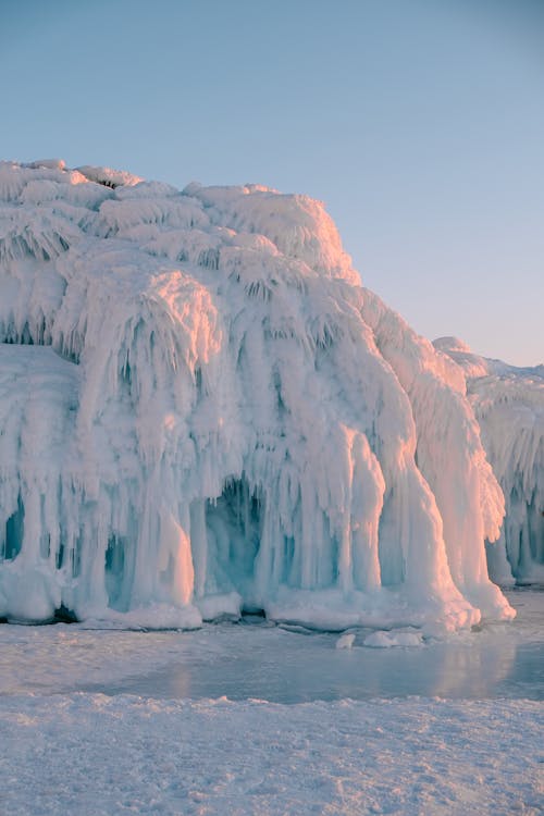 White, Frozen Snow in Winter