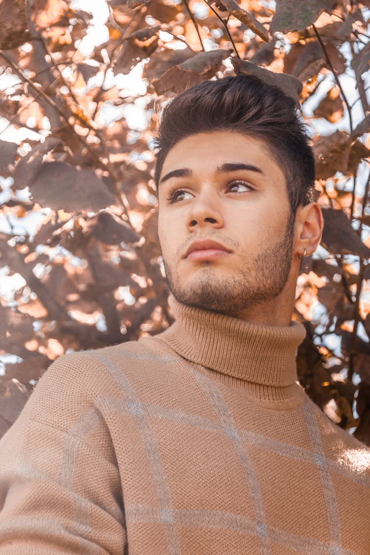 Portrait Of Man In Brown Turtleneck