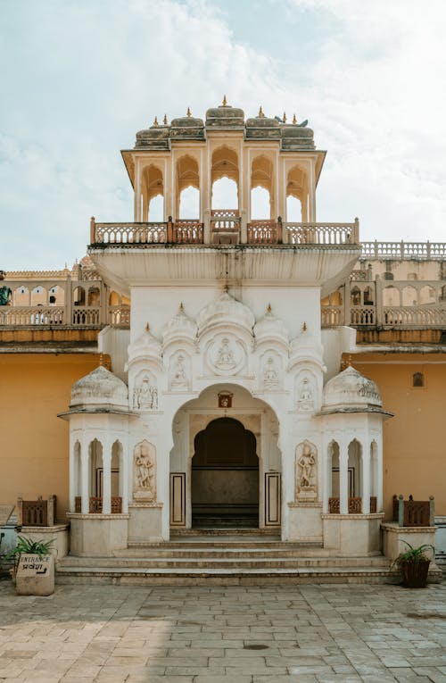 Free Inside Entrance in the Hawa Mahal, Jaipur, India Stock Photo