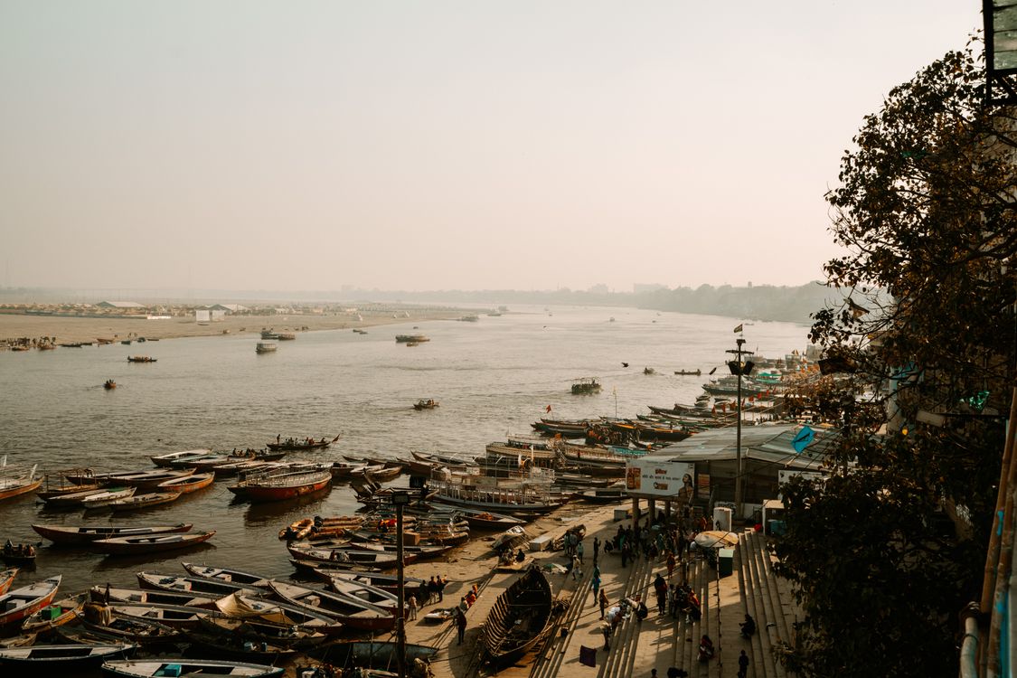 Ganges Riber Boats in the Harbor on the Ganges River · Free Stock Photo
