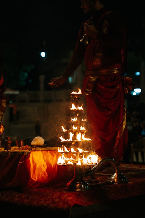 Hindu Ceremony at Night