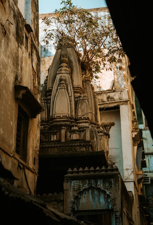 Exterior of a Traditional Building in the City of Varanasi, India 