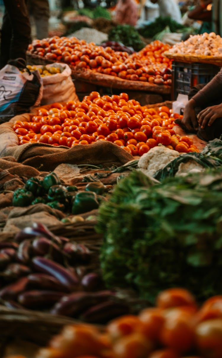 Fresh Vegetables And Fruits At Market