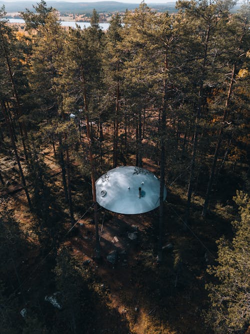 Free High Angle View of a Tree Hotel  Stock Photo