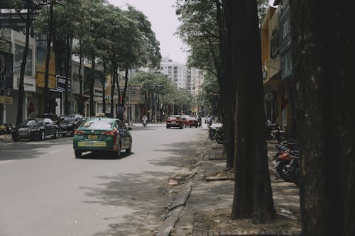 City Street in a Residential Area