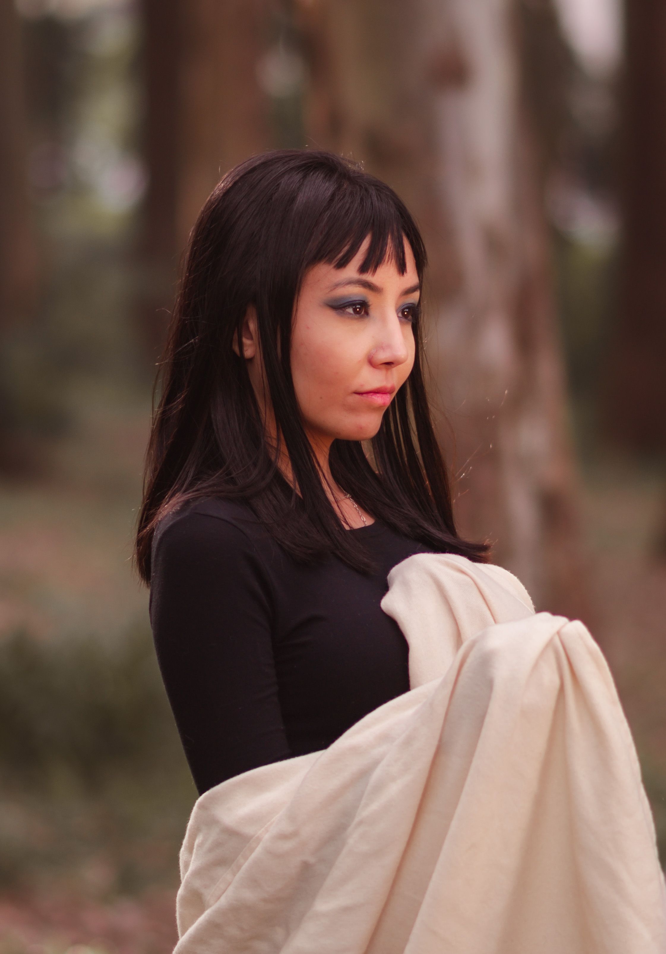 Portrait of Woman with Black Hair · Free Stock Photo