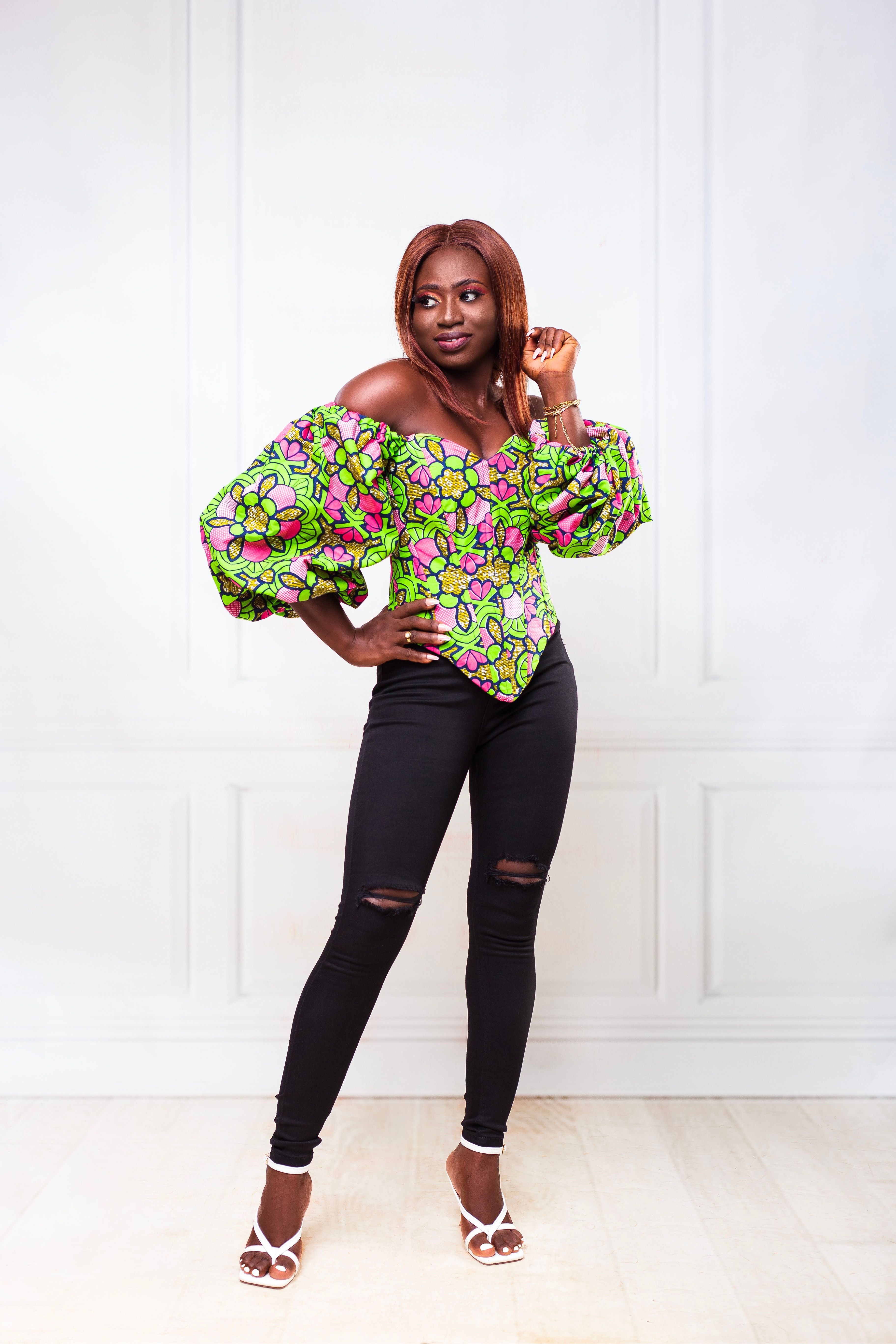 Blusa Ciganinha Floral Verde