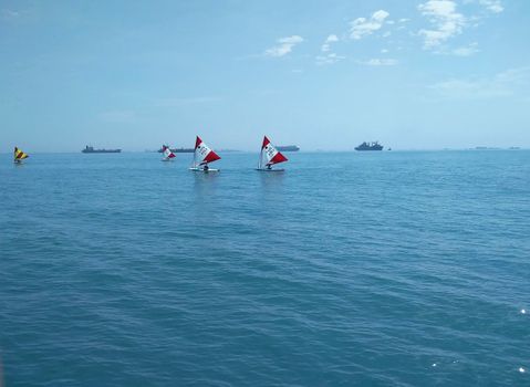 Race of Small Boats with Sail