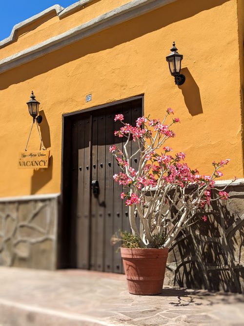 Free Air BNB Entrance in Loreto BCS Mexico Stock Photo