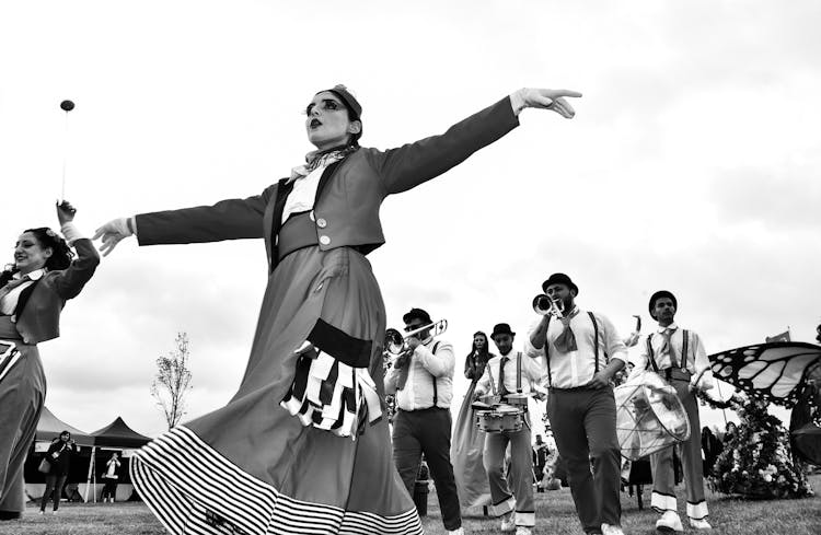 Group Of Performers At The Festival