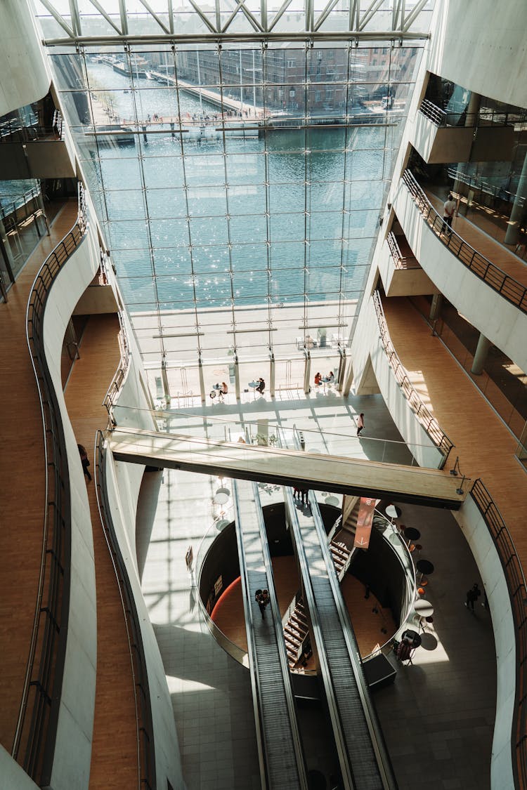 Photo From Inside Of The Royal Library Building In Copenhagen, Denmark