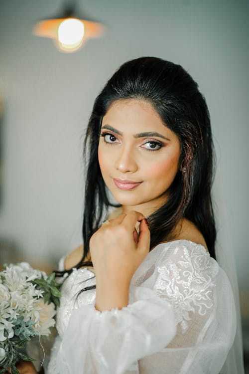 Portrait of Brunette Bride