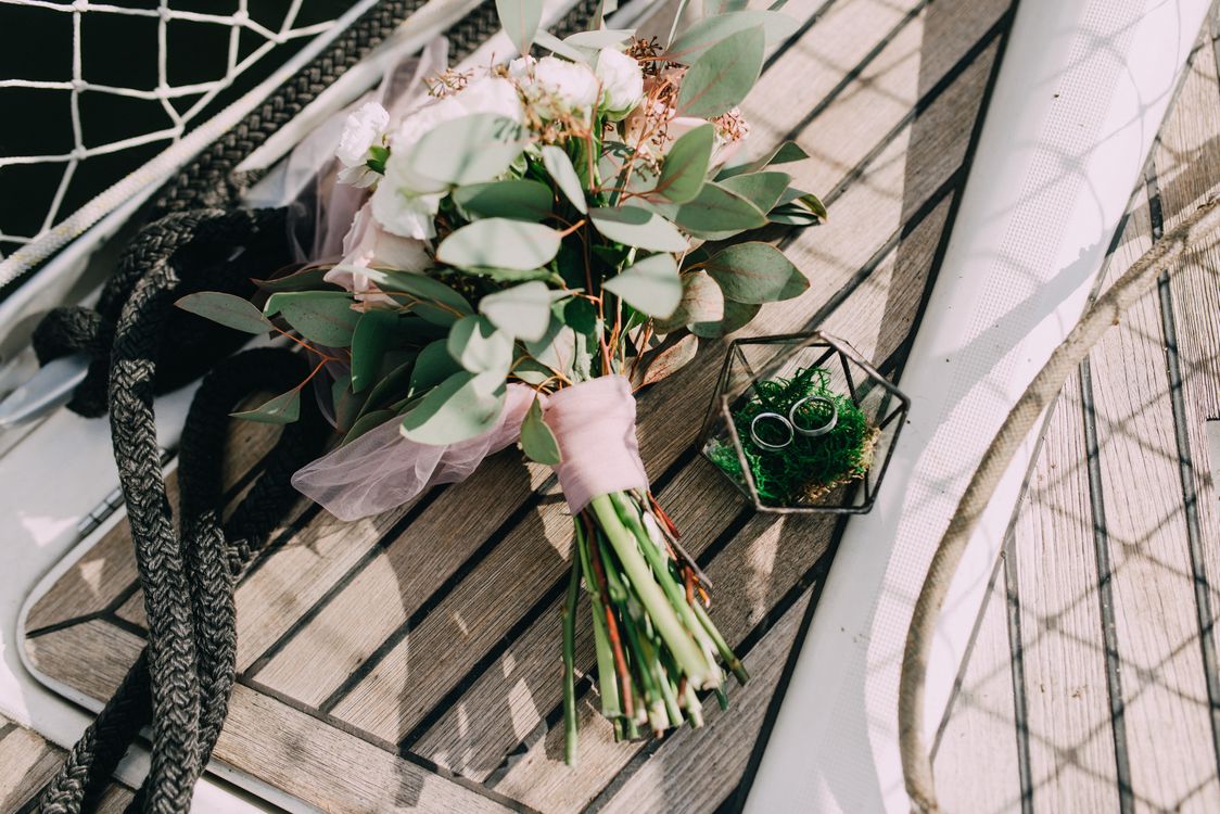 Civil Ceremony invitation bouquet-terrarium