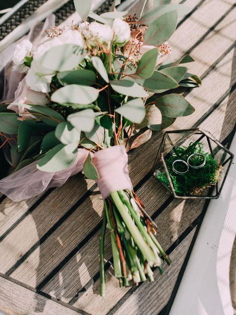 Civil Ceremony invitation bouquet-terrarium