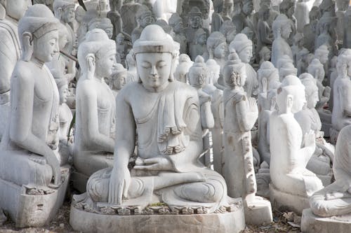 White Buddha Sculptures