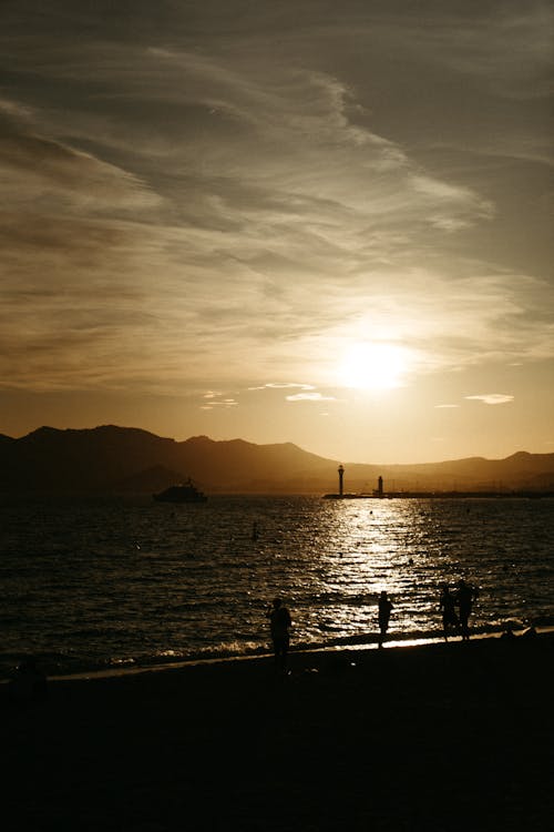 View of a Sea at Sunset 