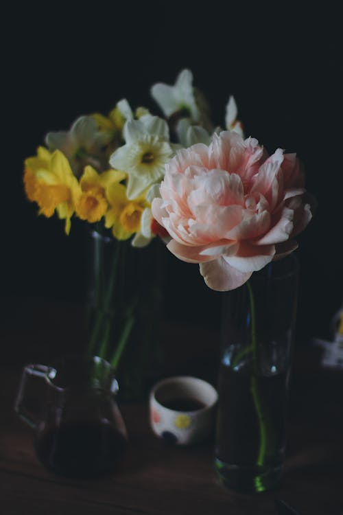 Бесплатное стоковое фото с букет, букет цветов, вазы