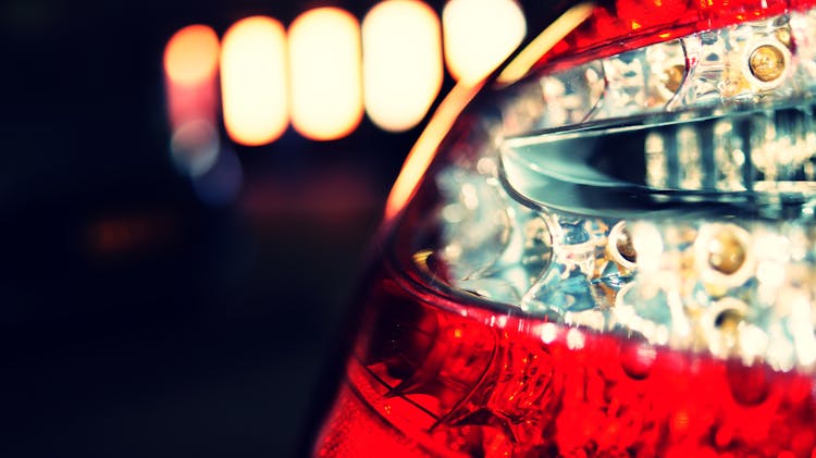 Close Up Photo Of Car Tail Light