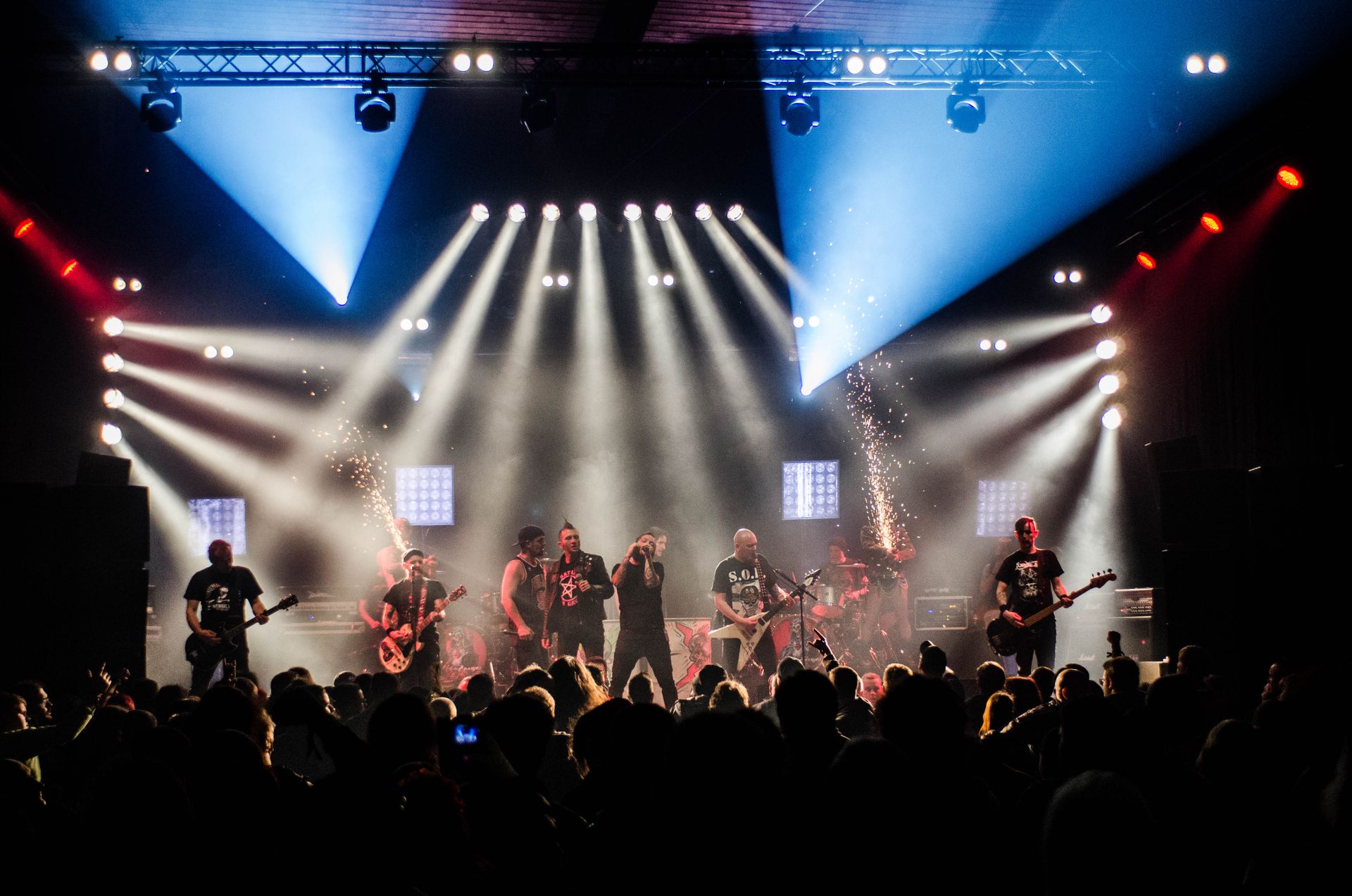 Boy Band Performing on Stage