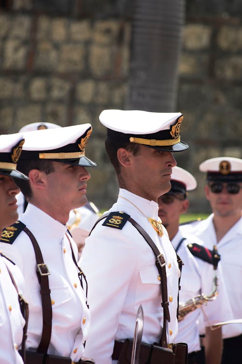 Soldiers Standing in Uniforms 