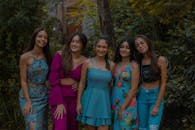 Smiling Girls Posing Together