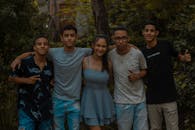 Girls and Boys Posing Together