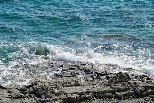 Waves on a Rocky Beach 