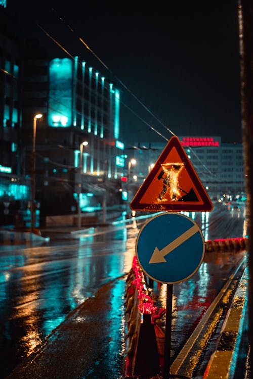 Blue Street Signage Near Street