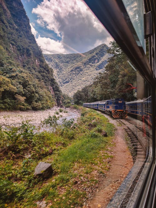 A Train to Machu Picchu Riding in the Valley
