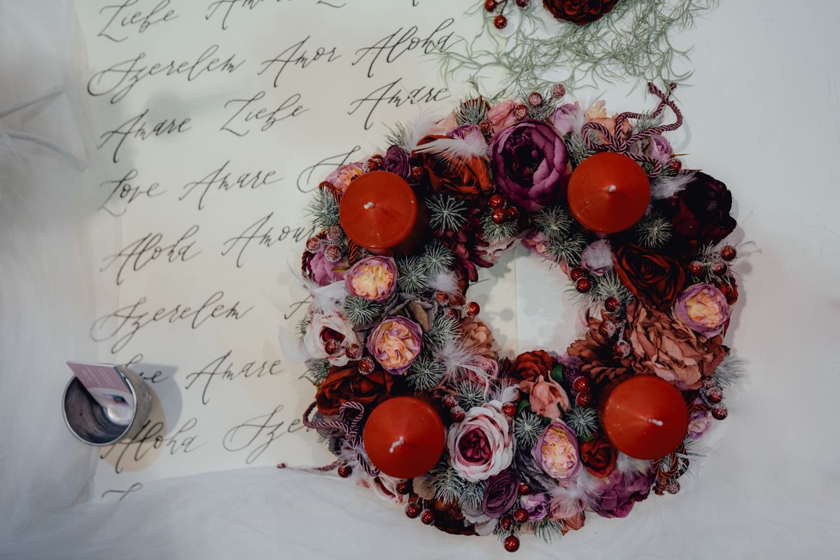 Advent wreath with candles