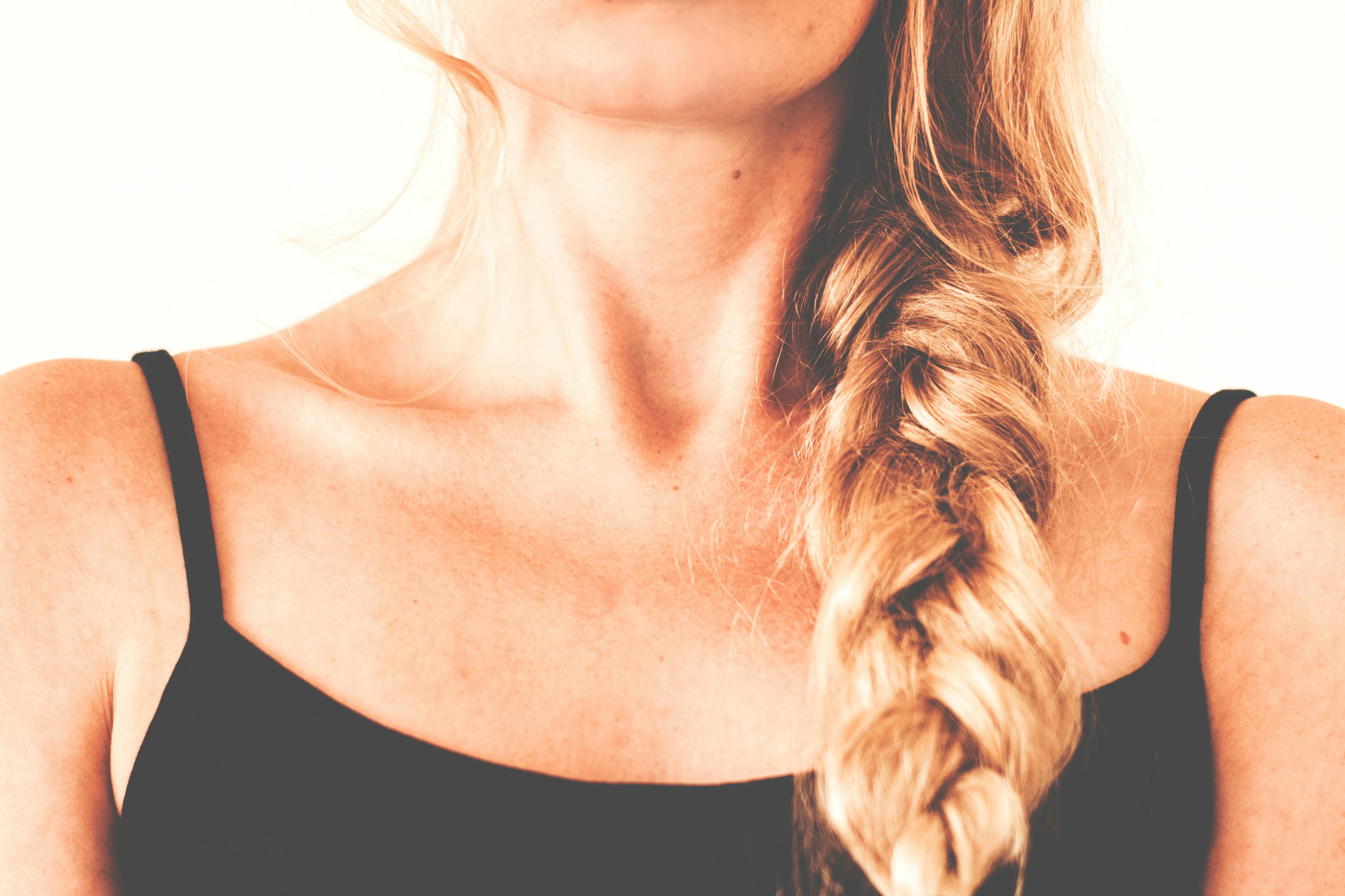 Woman in Black Tank Top With Braided Hair \u00b7 Free Stock Photo