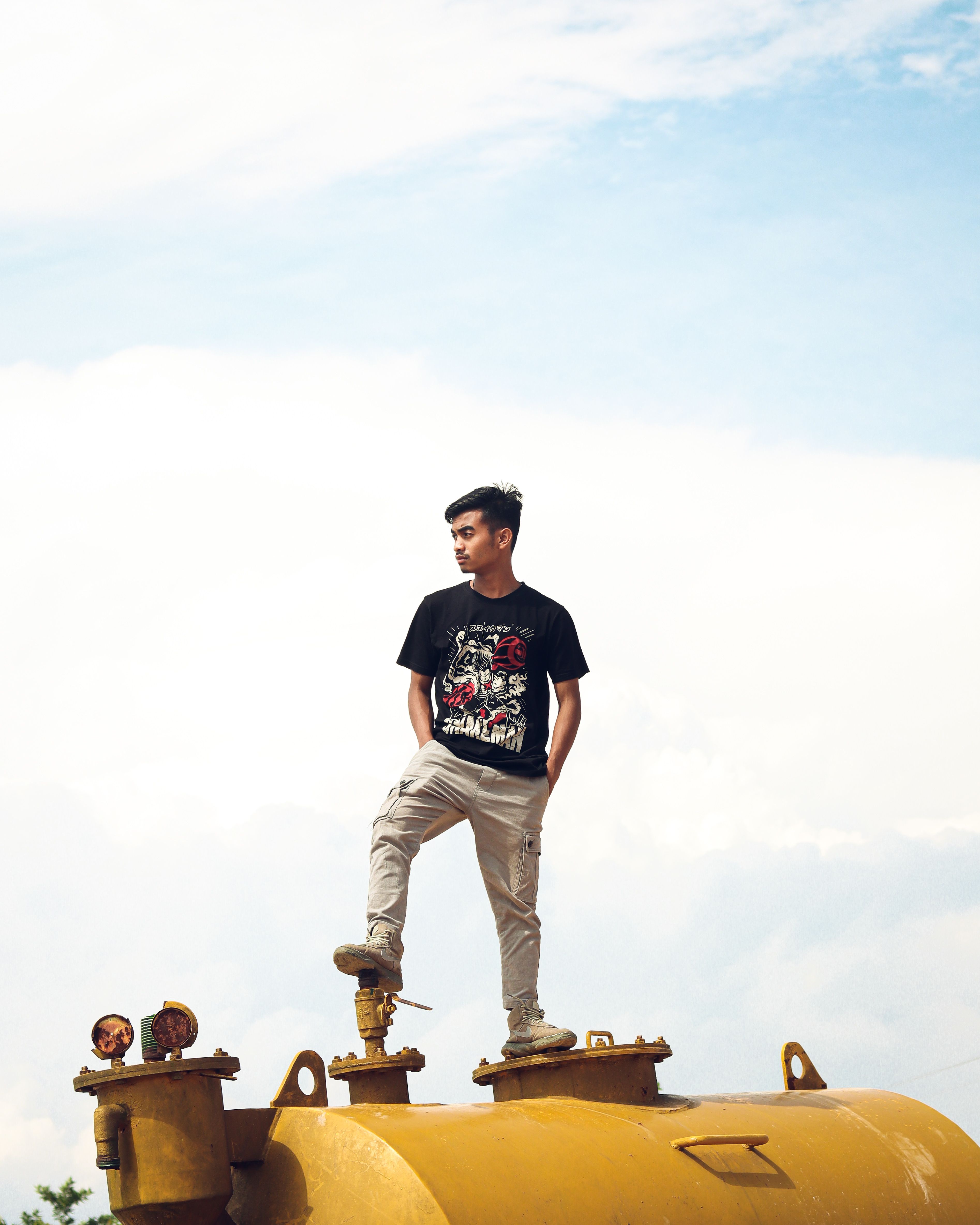 Camiseta Preta Estampada