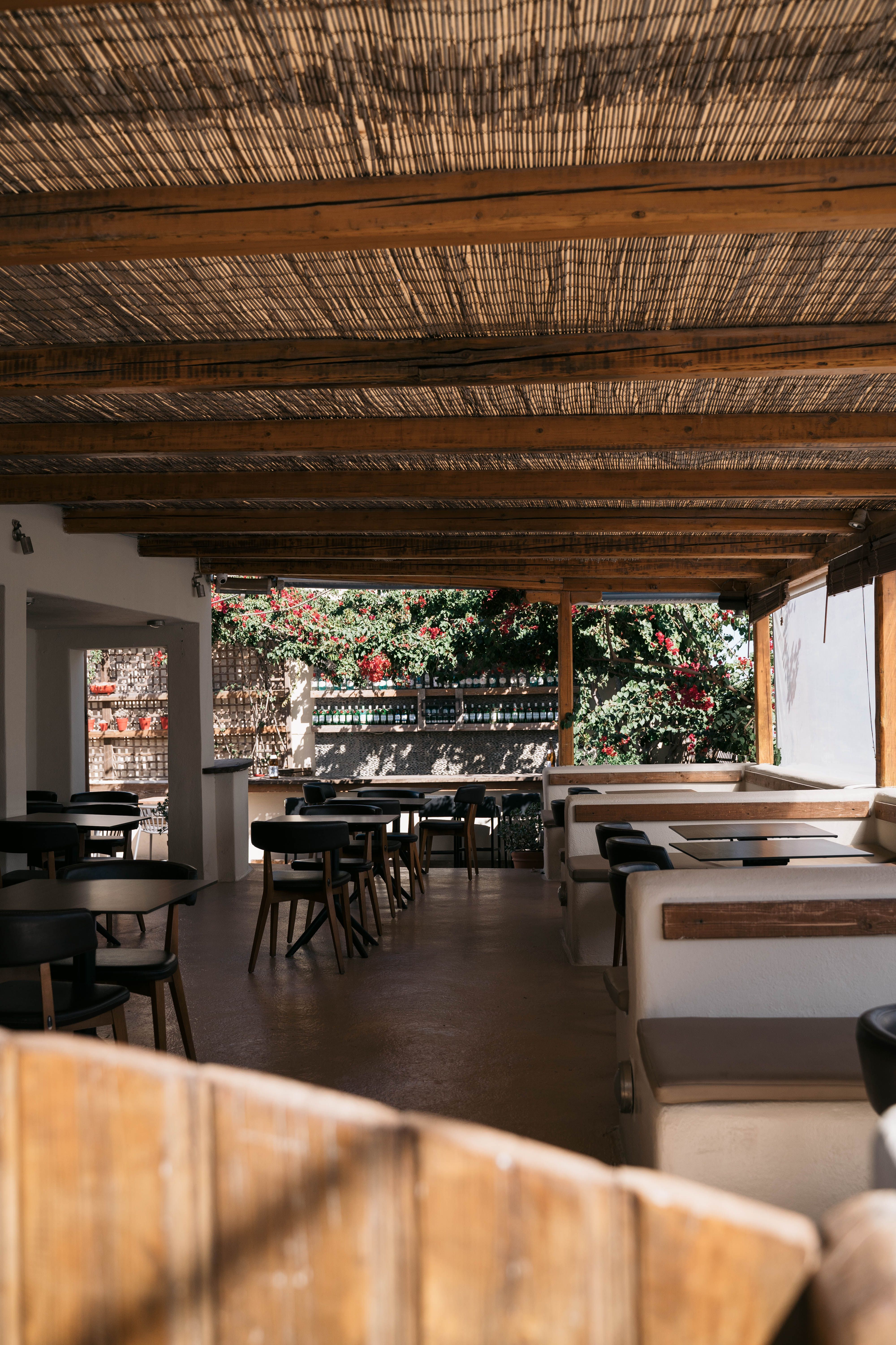 Open-air tropical resort restaurant
