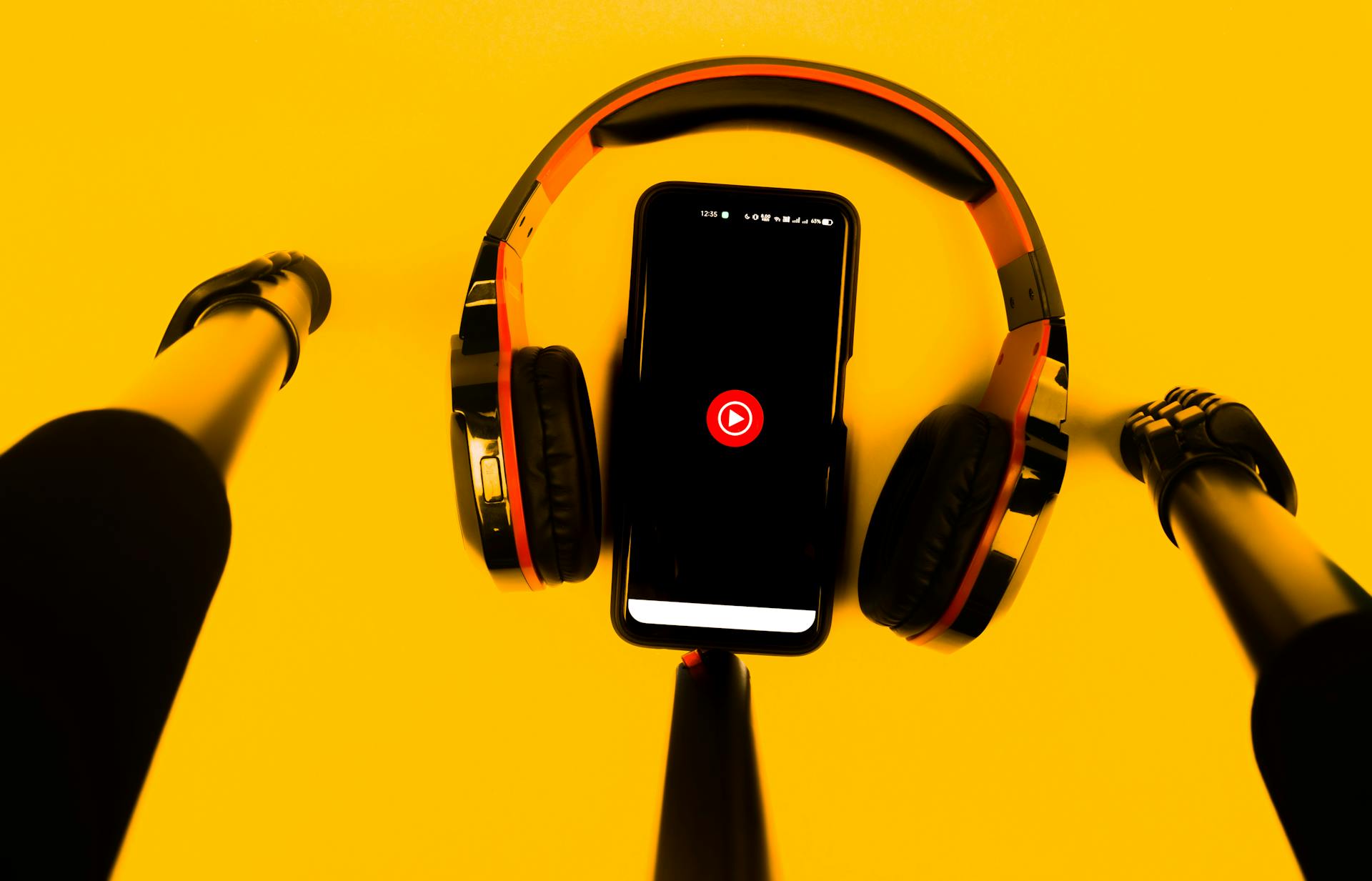 Youtube Music - Stream Songs and Music Videos app on the display of smartphone or tablet