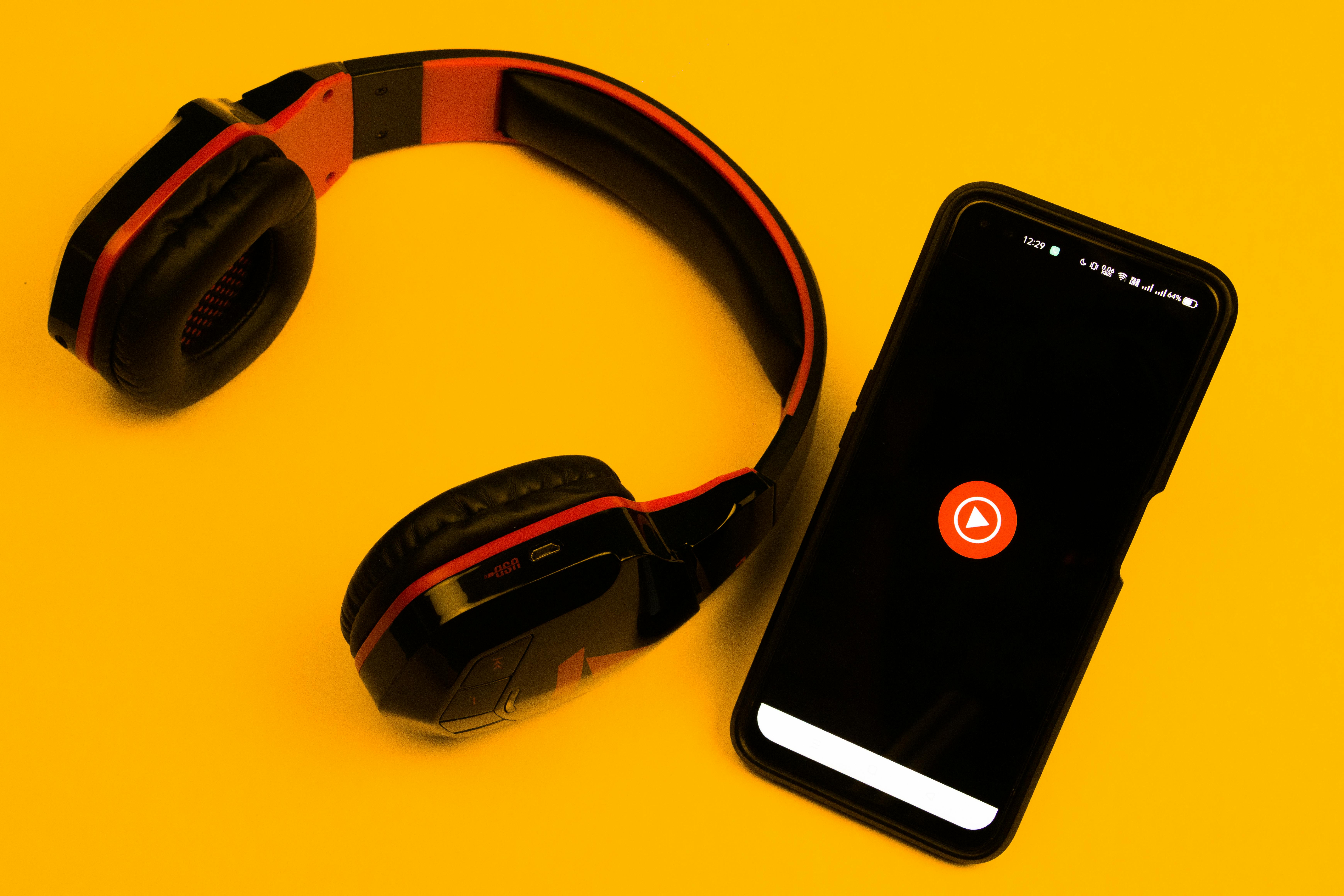 youtube music stream songs and music videos app on the display of smartphone or tablet