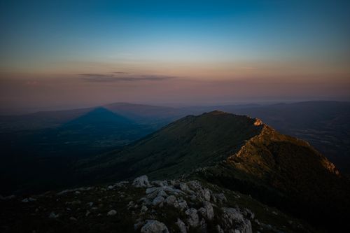 Free Breathtaking view of mountain landscape at sunset near Belgrade, Serbia. Stock Photo