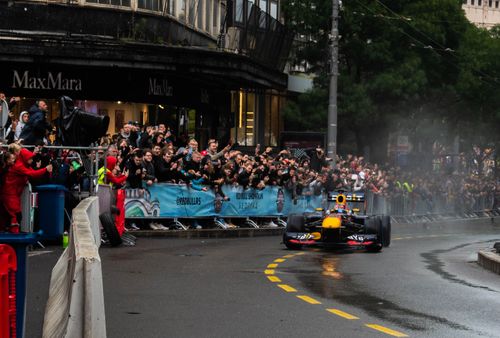 Free Formula one on Belgrade streets Stock Photo