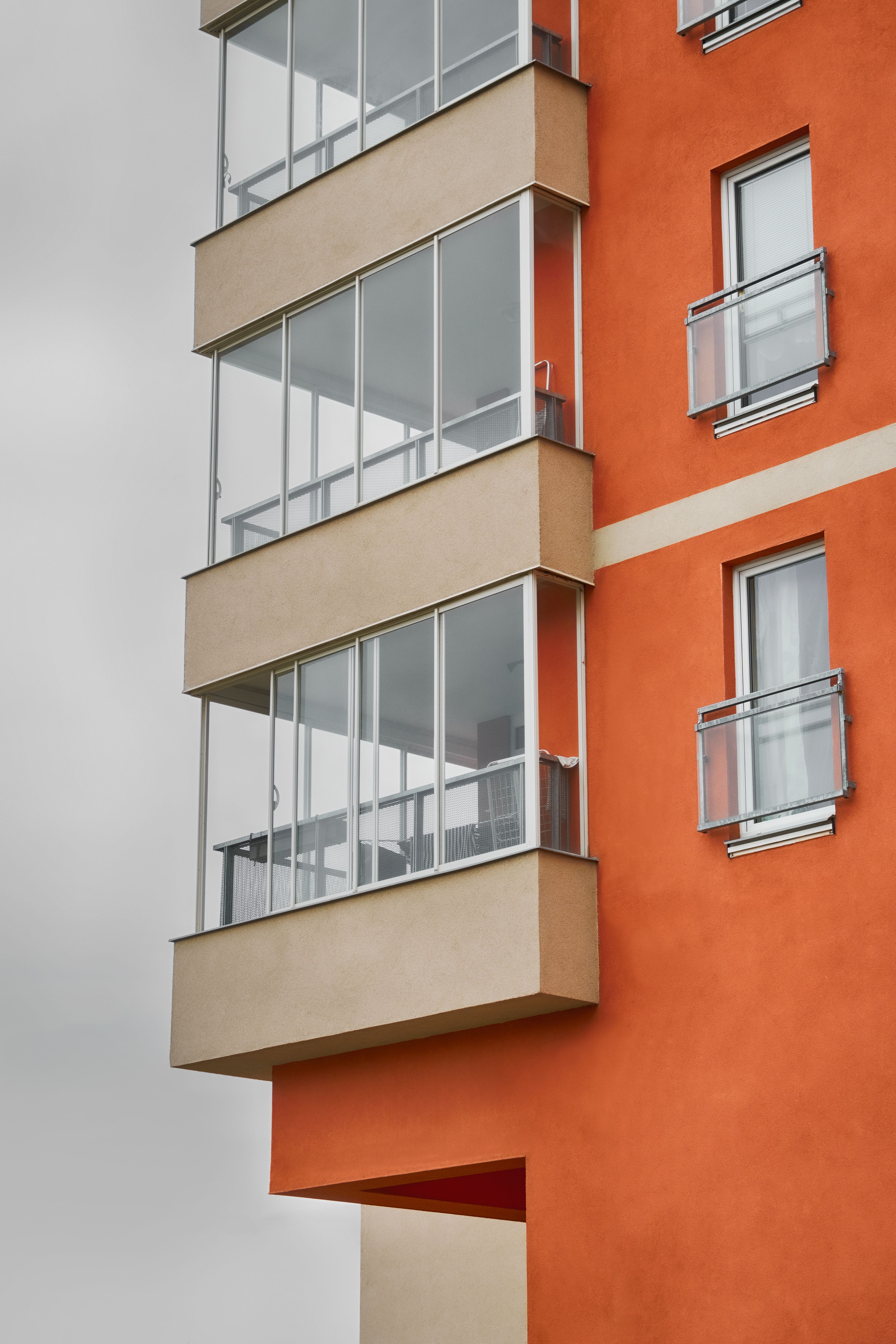 Balconies of a Modern Apartment Building · Free Stock Photo