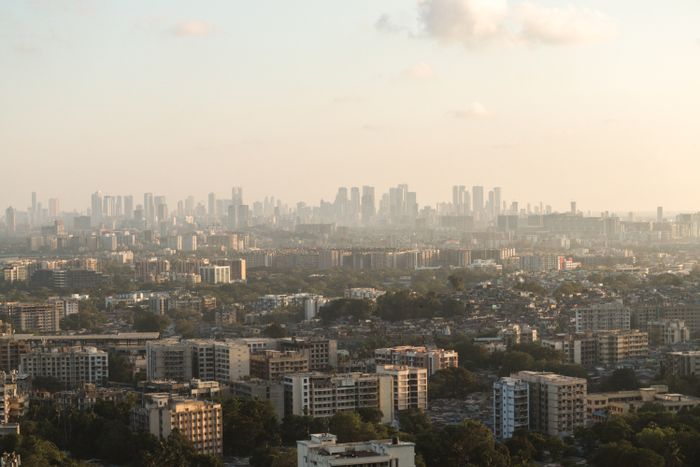 Mumbai skyline aerial view