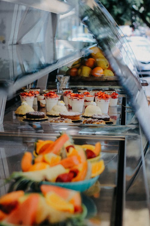 Various Cakes and Fruit Desserts