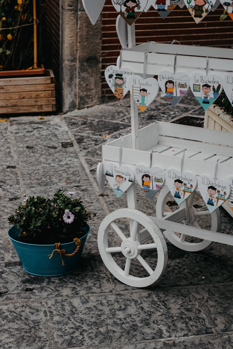 A White Cart On The Street